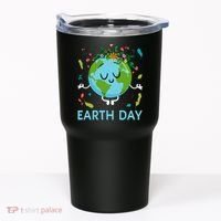 Earth Day Floral Cute & Peaceful Planet Earth Day  Tumbler thumb 0