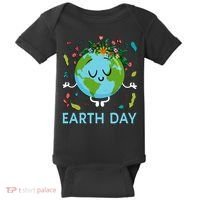 Earth Day Floral Cute & Peaceful Planet Earth Day  Baby Bodysuit thumb 0
