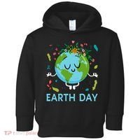 Earth Day Floral Cute & Peaceful Planet Earth Day  Toddler Hoodie thumb 0
