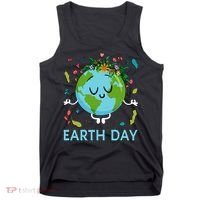 Earth Day Floral Cute & Peaceful Planet Earth Day  Tank Top thumb 0