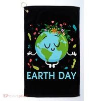 Earth Day Floral Cute & Peaceful Planet Earth Day  Golf Towel thumb 0