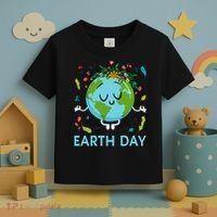 Earth Day Floral Cute & Peaceful Planet Earth Day  Toddler T-Shirt thumb 3