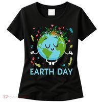 Earth Day Floral Cute & Peaceful Planet Earth Day  Women's T-Shirt thumb 0