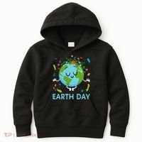 Earth Day Floral Cute & Peaceful Planet Earth Day  Kids Hoodie thumb 0