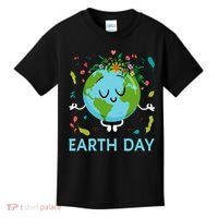 Earth Day Floral Cute & Peaceful Planet Earth Day  Kids T-Shirt thumb 0