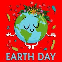 Earth Day Floral Cute & Peaceful Planet Earth Day  Santa Hat thumb 1