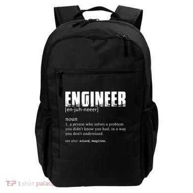Engineer Definition Funny Engineering Gift Funny Engineer Backpack