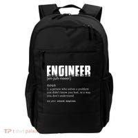 Engineer Definition Funny Engineering Gift Funny Engineer Backpack thumb 0