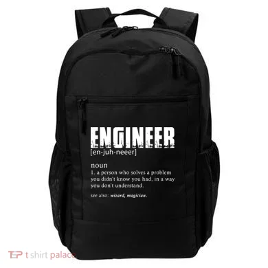Engineer Definition Funny Engineering Gift Funny Engineer Backpack