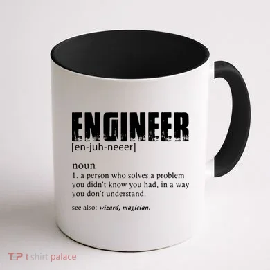 Engineer Definition Funny Engineering Gift Funny Engineer Coffee Mug back