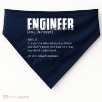 Engineer Definition Funny Engineering Gift Funny Engineer USA-Made Doggie Bandana thumb 0