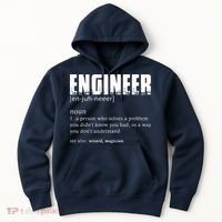 Engineer Definition Funny Engineering Gift Funny Engineer Hoodie thumb 0