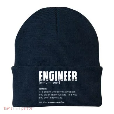 Engineer Definition Funny Engineering Gift Funny Engineer Beanie