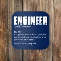 Engineer Definition Funny Engineering Gift Funny Engineer Coaster thumb 0