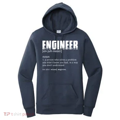 Engineer Definition Funny Engineering Gift Funny Engineer Women's Hoodie