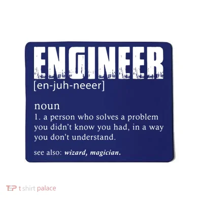 Engineer Definition Funny Engineering Gift Funny Engineer Mousepad