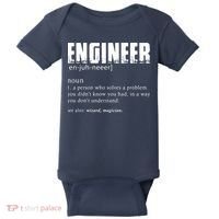 Engineer Definition Funny Engineering Gift Funny Engineer Baby Bodysuit thumb 0