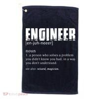 Engineer Definition Funny Engineering Gift Funny Engineer Golf Towel thumb 0