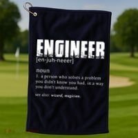Engineer Definition Funny Engineering Gift Funny Engineer Golf Towel thumb 1