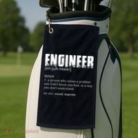 Engineer Definition Funny Engineering Gift Funny Engineer Golf Towel thumb 2