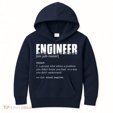 Engineer Definition Funny Engineering Gift Funny Engineer Kids Hoodie