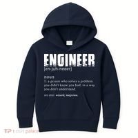 Engineer Definition Funny Engineering Gift Funny Engineer Kids Hoodie thumb 0