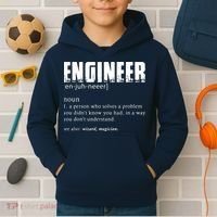 Engineer Definition Funny Engineering Gift Funny Engineer Kids Hoodie thumb 2