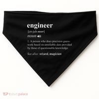 Engineer Definition Funny Engineering Mechanical Civil USA-Made Doggie Bandana thumb 0