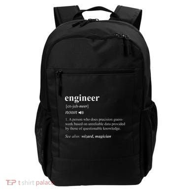 Engineer Definition Funny Engineering Mechanical Civil Backpack