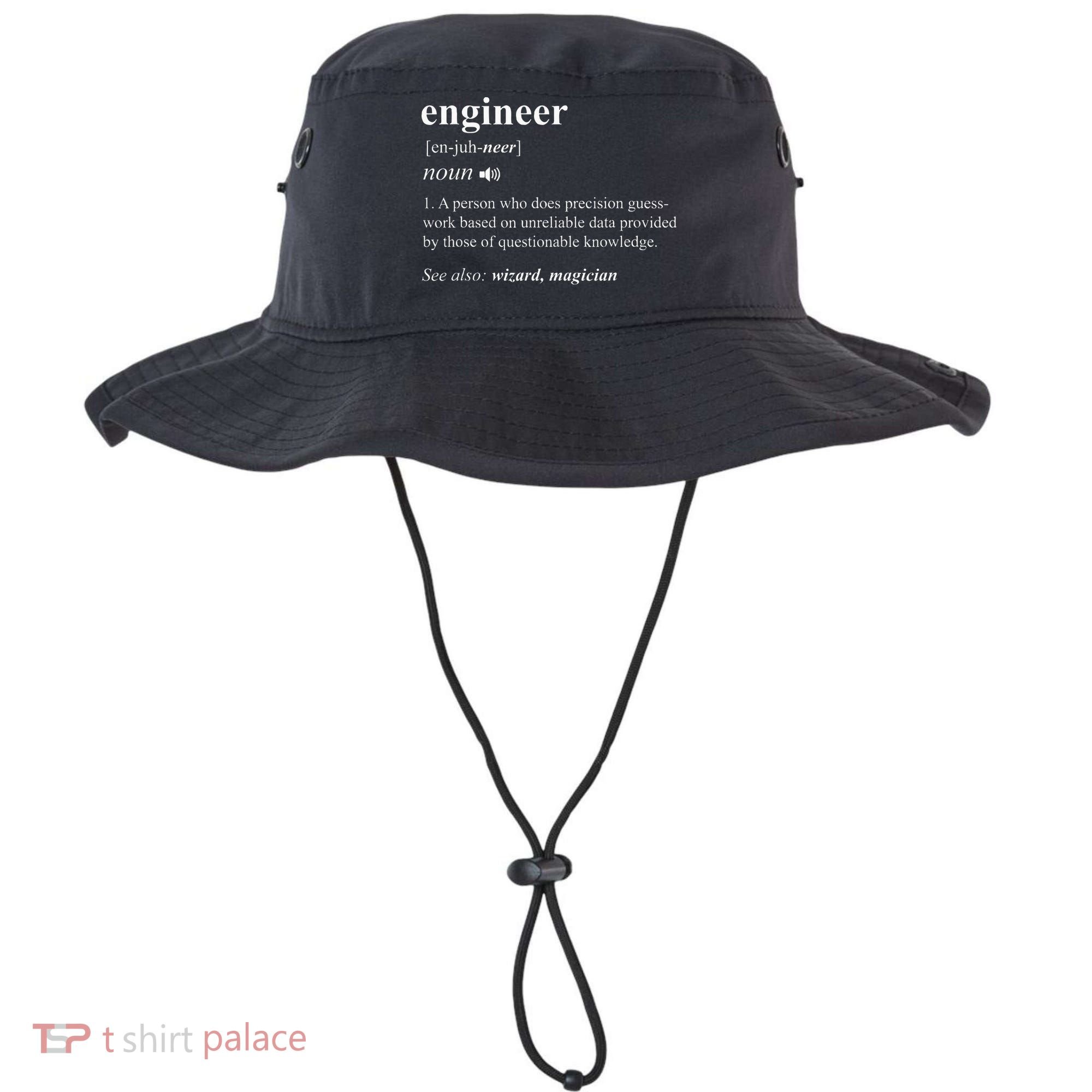 Engineer Definition Funny Engineering Mechanical Civil Bucket Hat