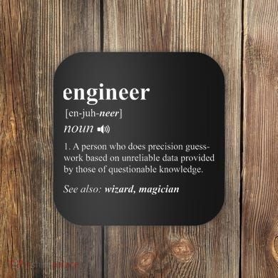 Engineer Definition Funny Engineering Mechanical Civil Coaster