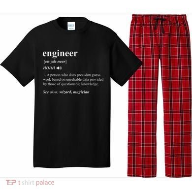 Engineer Definition Funny Engineering Mechanical Civil Pajama Set