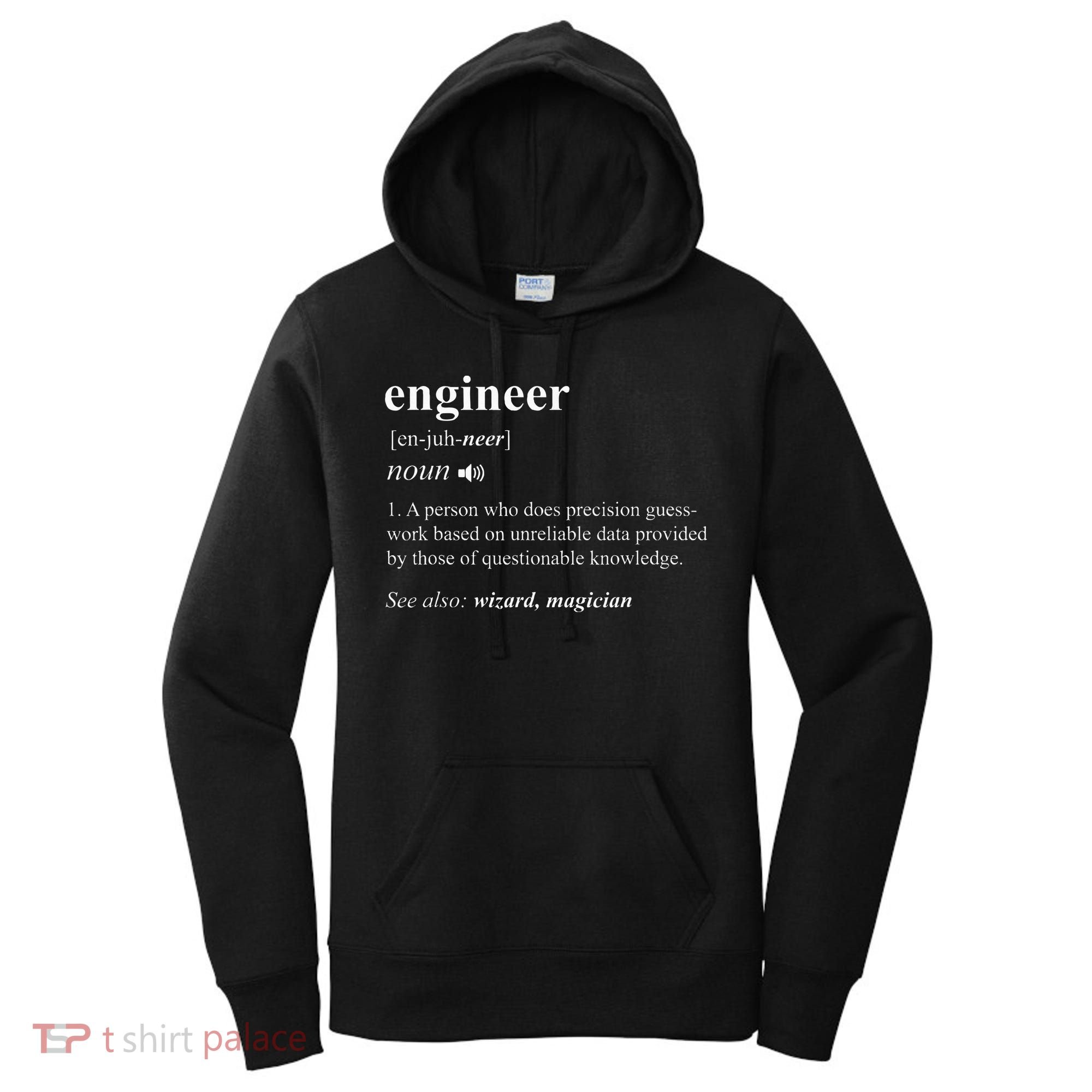 Engineer Definition Funny Engineering Mechanical Civil Women's Hoodie