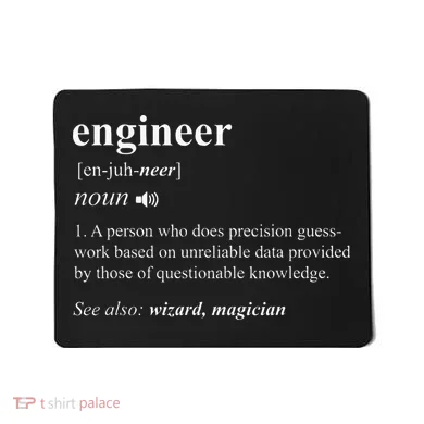 Engineer Definition Funny Engineering Mechanical Civil Mousepad