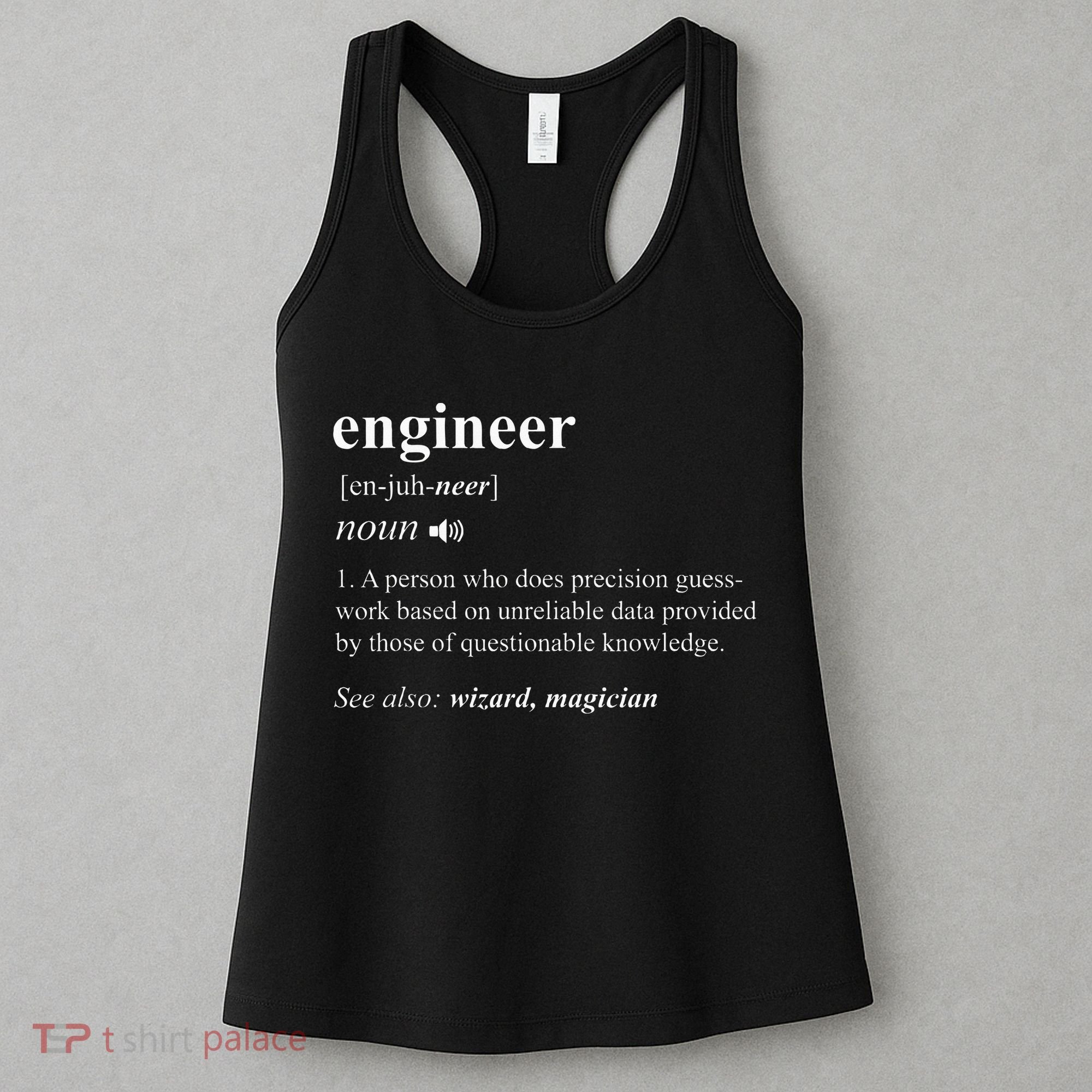 Engineer Definition Funny Engineering Mechanical Civil Women's Tank Top