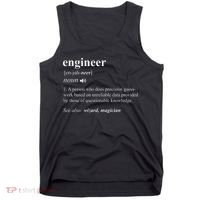 Engineer Definition Funny Engineering Mechanical Civil Tank Top thumb 0