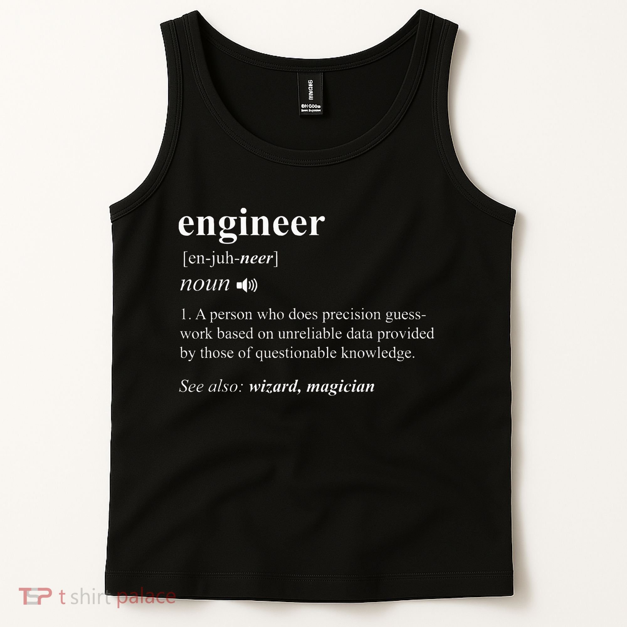 Engineer Definition Funny Engineering Mechanical Civil Tank Top