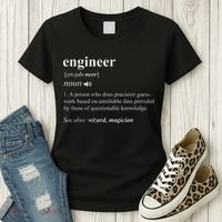 Engineer Definition Funny Engineering Mechanical Civil Women's T-Shirt thumb 3