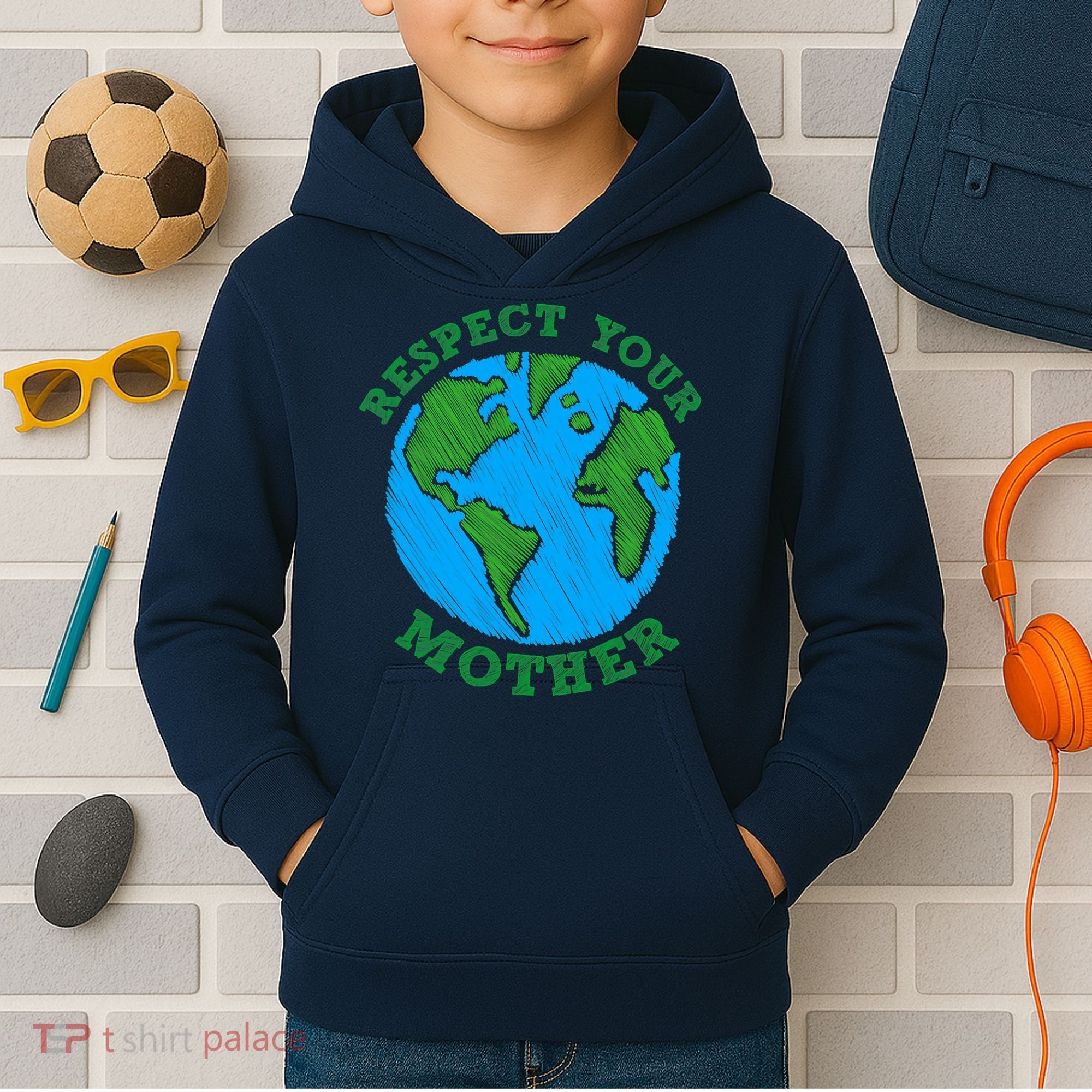 Earth Day Gifts Respect Your Mother Nature Lover Tee Kids Hoodie