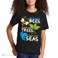 Earth Day Help More Bee Plant More Trees Clean The Seas Kids T-Shirt thumb 2