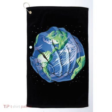 Earth Day Hands Golf Towel
