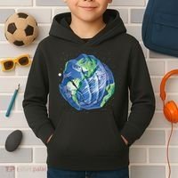 Earth Day Hands Kids Hoodie thumb 2
