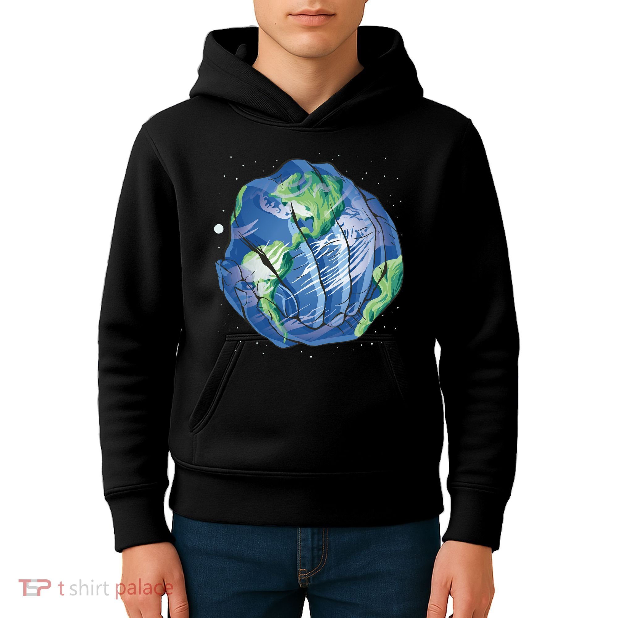 Earth Day Hands Kids Hoodie