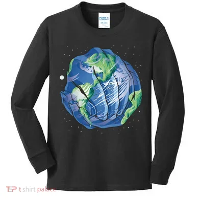 Earth Day Hands Kids Long Sleeve Shirt