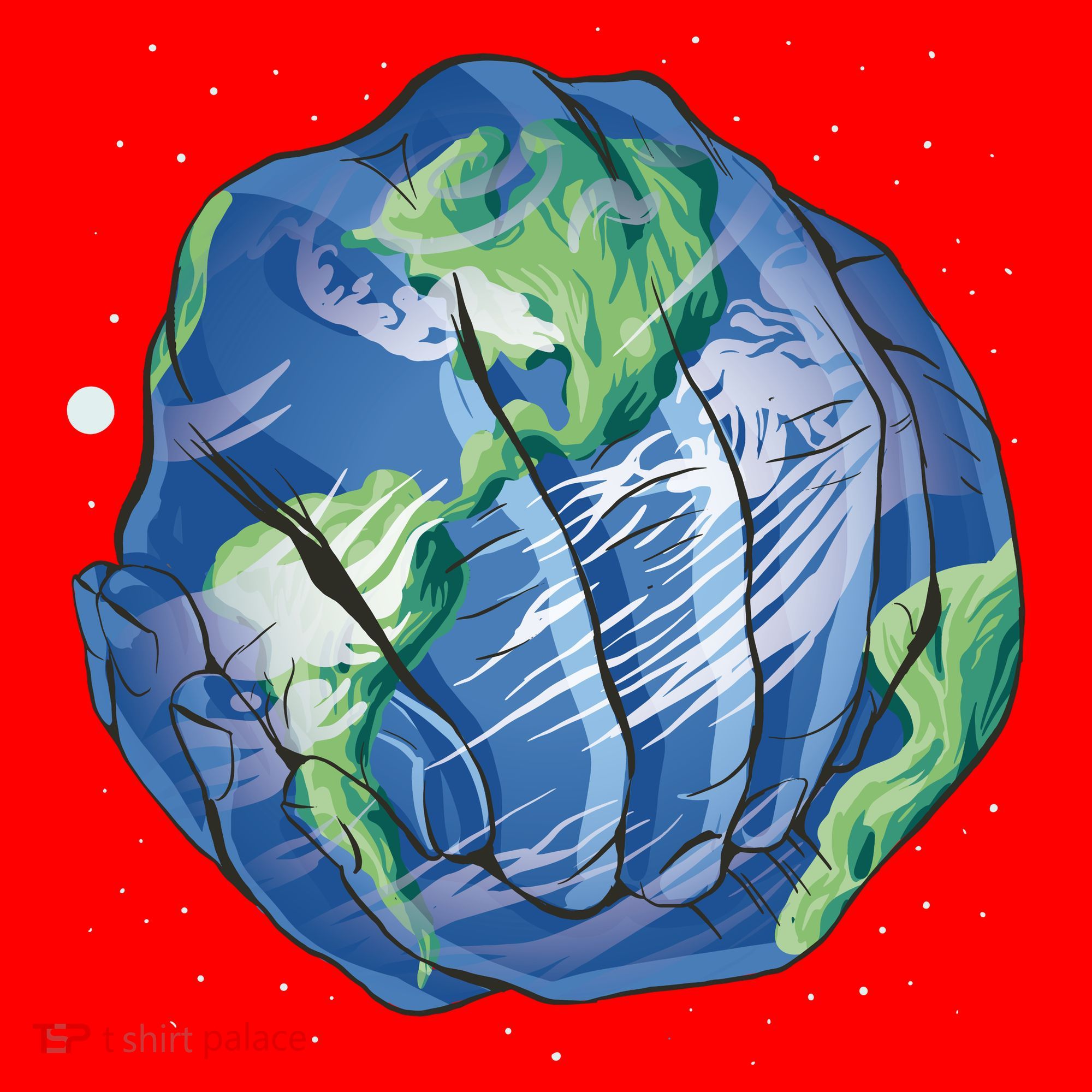 Earth Day Hands Santa Hat