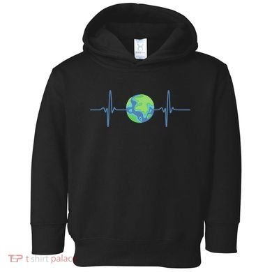 Earth Day Heartbeat Toddler Hoodie