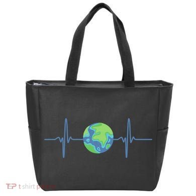 Earth Day Heartbeat Tote Bag