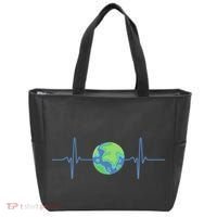 Earth Day Heartbeat Tote Bag thumb 0