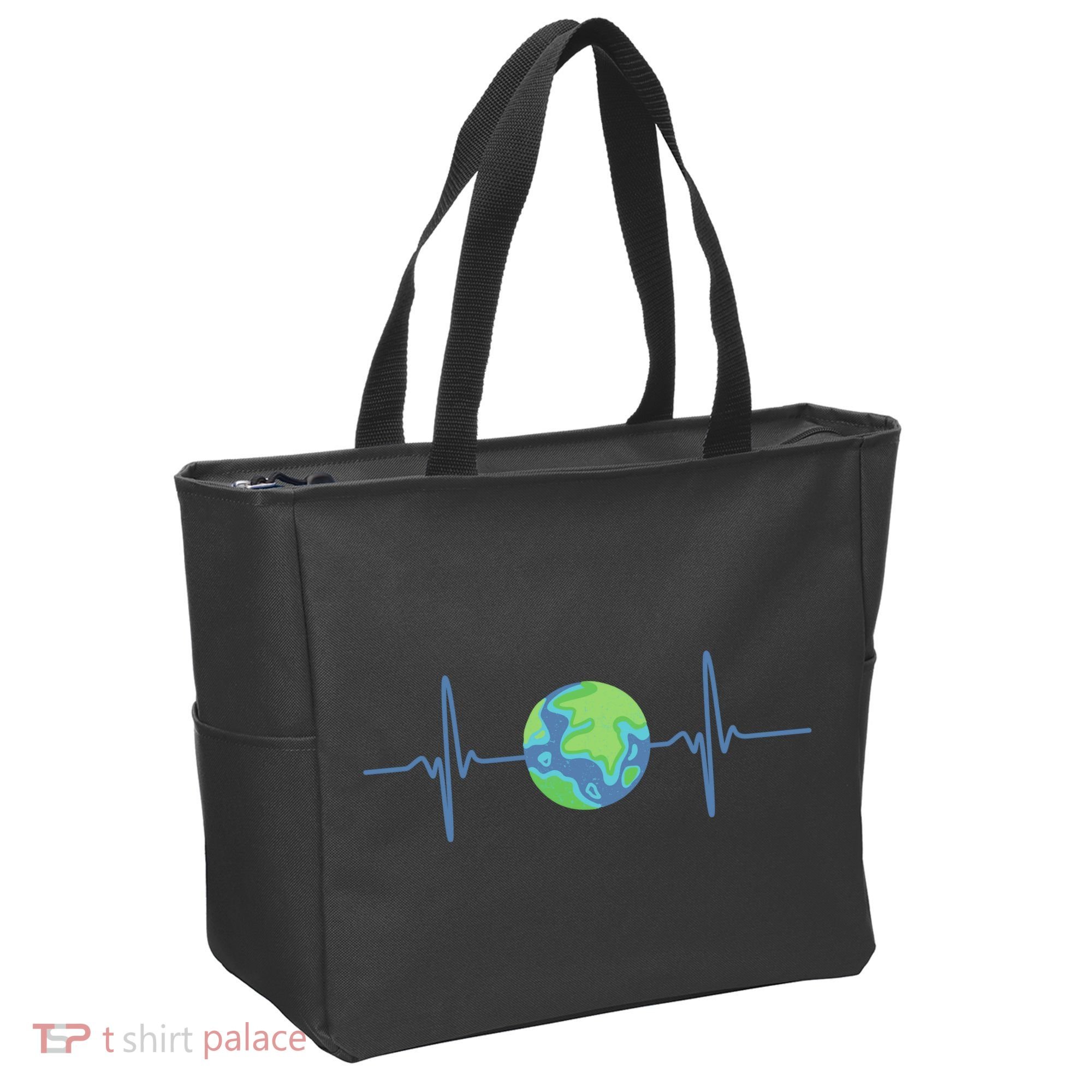Earth Day Heartbeat Tote Bag