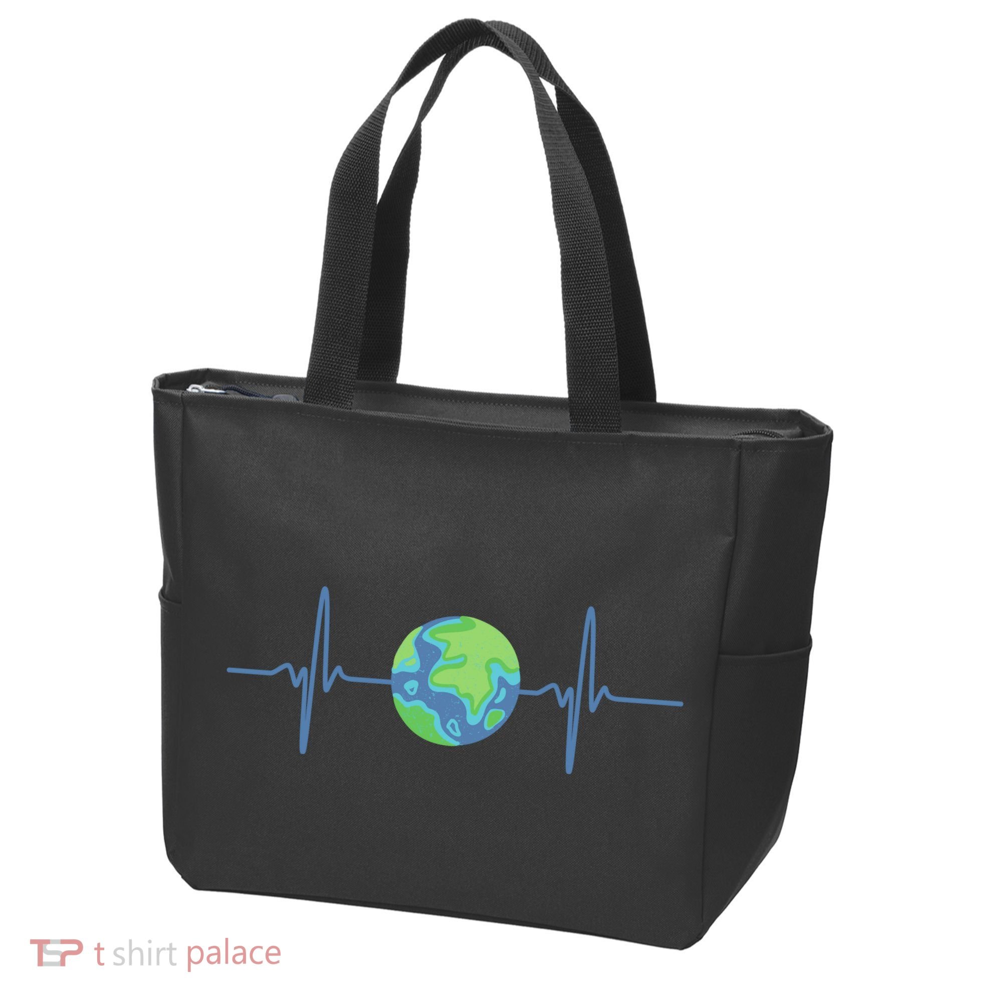 Earth Day Heartbeat Tote Bag